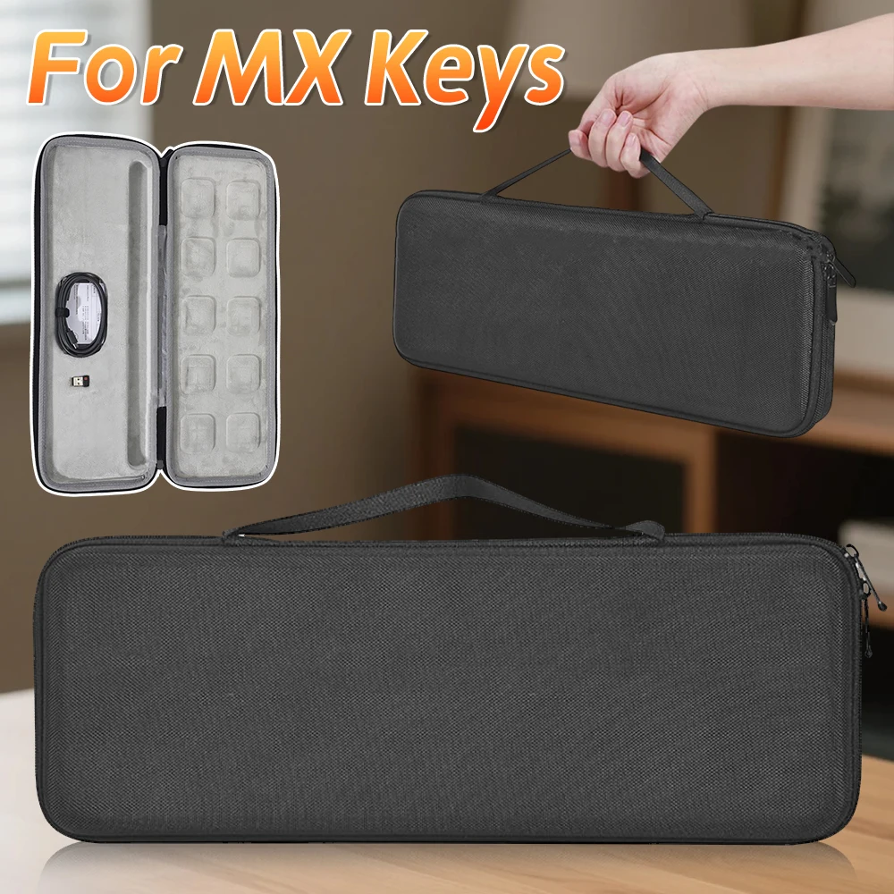 For MX Keys Portable Handbag Bag Hard Shell Carrying Case Carrying Case Wireless Keyboard Hardshell EVA Keyboard Storage Box