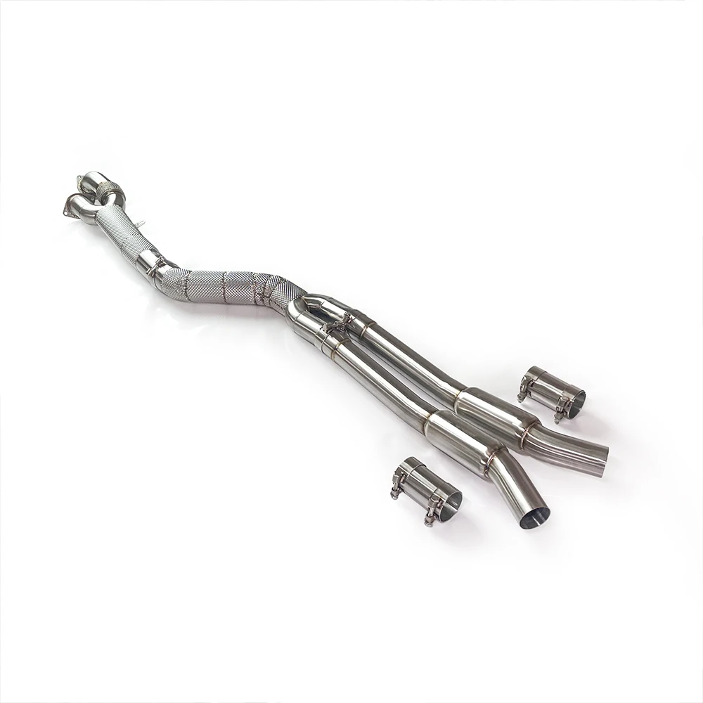 Single Midpipe 3.5'' in Stock for  G80 M3/G82 M4/G87 M2 S58 3.0T 304 Stainless Steel Exhaust Single Mid Pipes