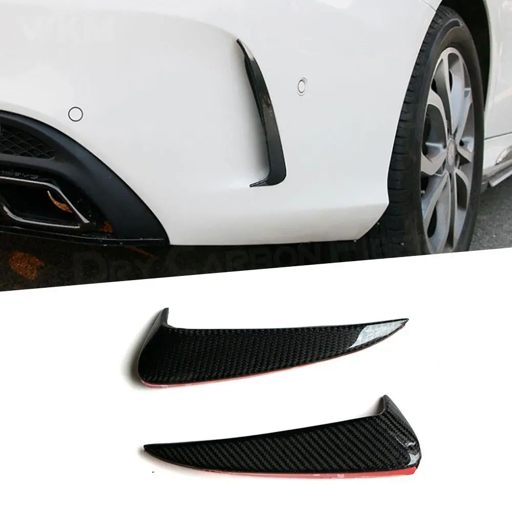 

2PCS Carbon Fiber/ABS Rear Bumper Spoiler Air Vent Cover Trim for Mercedes Benz C Class W205 C200 C63 AMG Sedan 4 Door 2014-2017