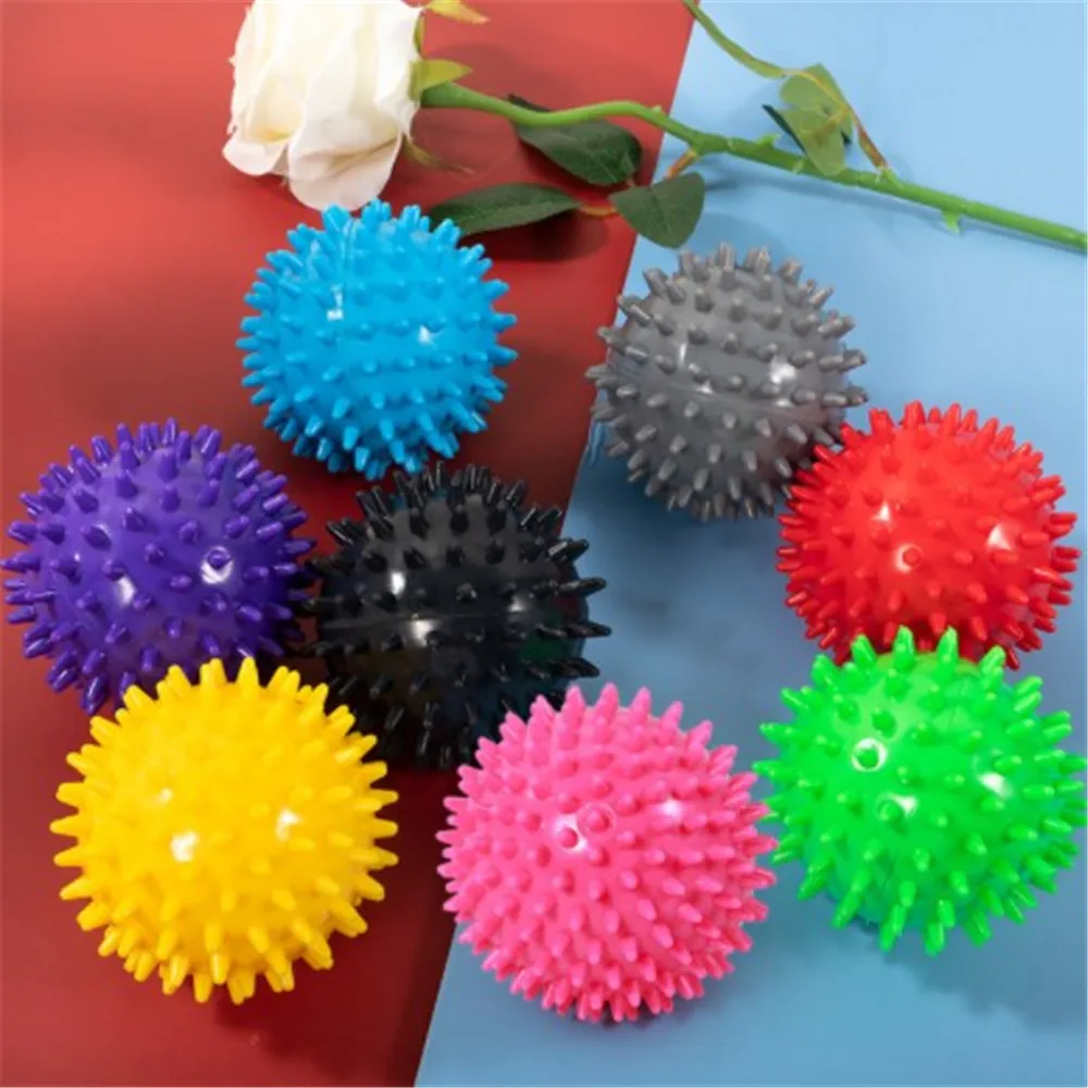 

New PVC Spiky Massage Ball Trigger Point Sport Fitness Hand Foot Pain Relief Plantar Fasciitis Reliever Hedgehog7cm Ball