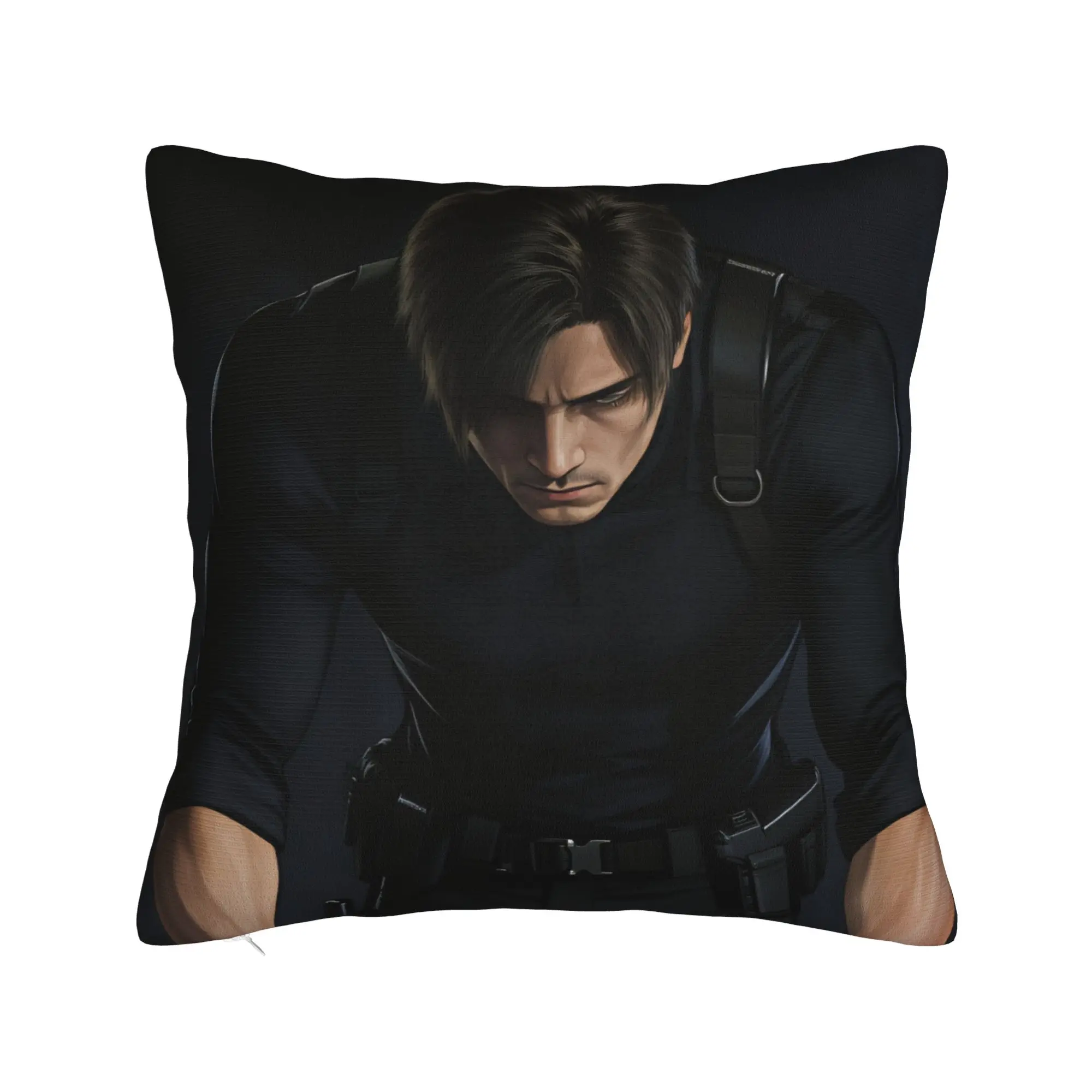 Leon Kennedy Pillow Cover  Square Cushion Cover Novelty Pillow Case For Office Car Home Decor