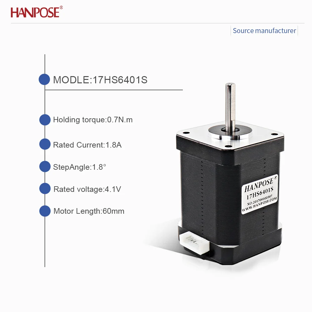 NEMA17 17HS6401S Stepper Motor 1.8V 4.1A Two-Phase Four Wire 3D Printing Accessories Motor Manufacturer Direct Sales NEMA17