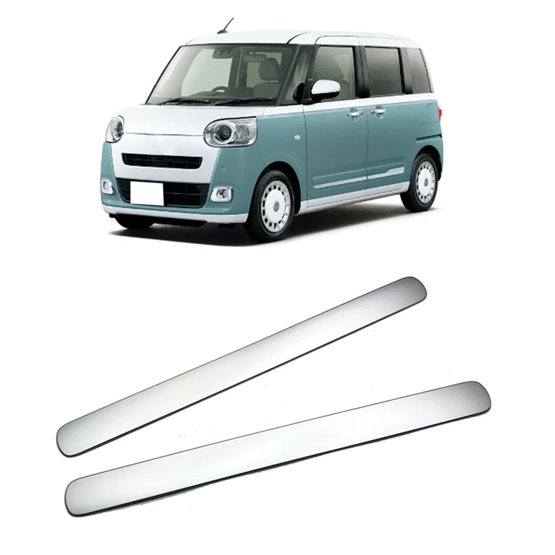 2Pcs Car Matte Silver Interior Door Panel Strips Decoration Cover Trim Fit for Daihatsu CANBUS LA850S LA860S 2023+