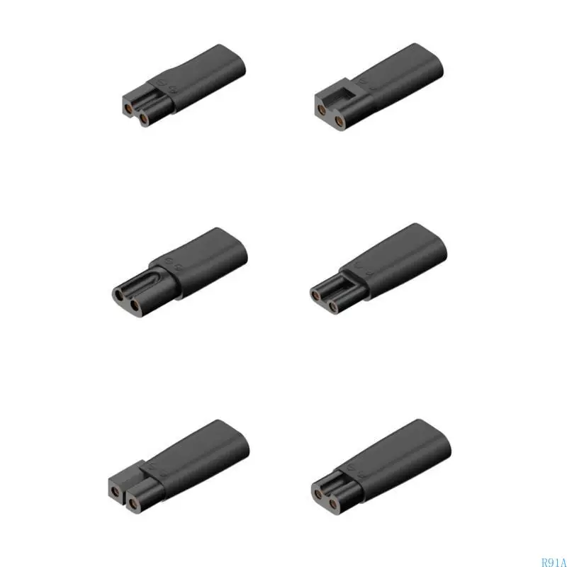 R91A 6 piezas reemplazo adaptador cargador tipo-C cabello cabello enchufes