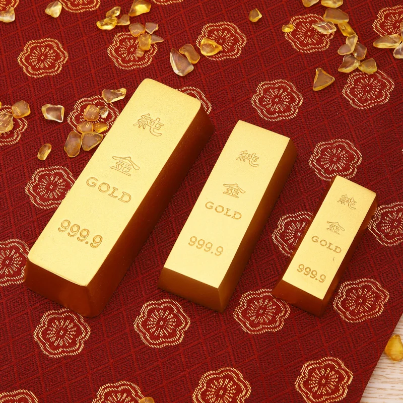 

Wholesale Pieces Price Solid Gilding Alluvial Gold Sandy Gold Real Bar Brics Creative Gift Home Small Shooting Props Pu
