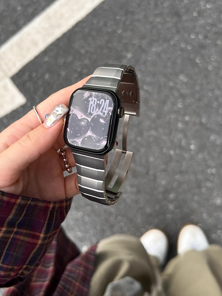 Luksusowy pasek ze stali nierdzewnej do Apple Watch Ultra 2 10 9 8 7 6 5 4 Metalowa bransoleta do iWatch 40mm 41mm 42mm 45mm 46mm 49mm