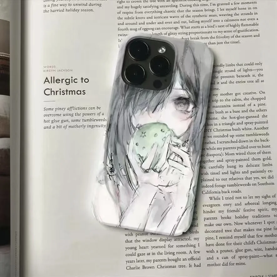 

DMAWMJ чехол для телефона с японским аниме для девочек для iphone 16 pro max 15 plus 14 13 11 12, защита камеры, противоударная силиконовая задняя крышка