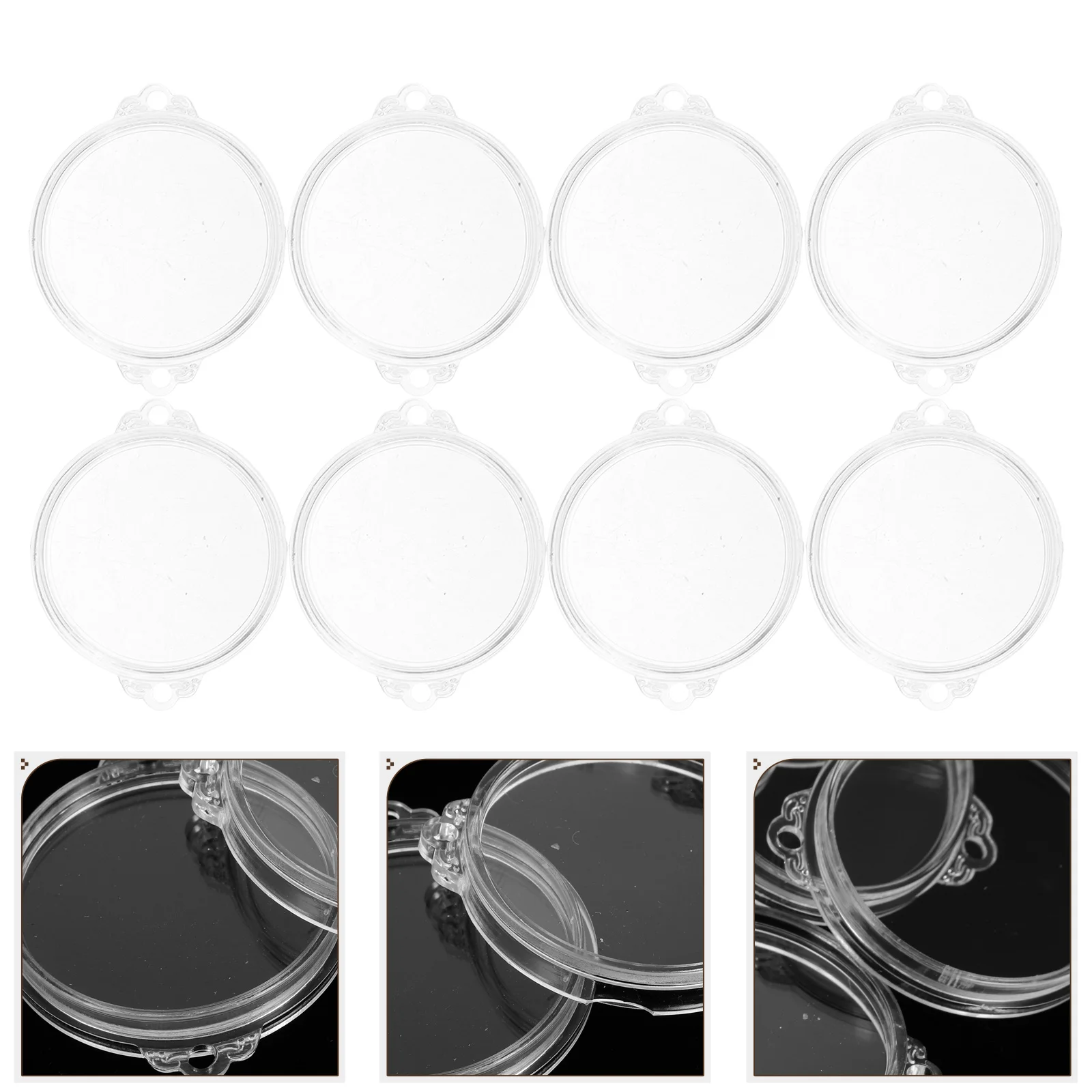 12pcs Coin Safe Holder Dual Head Design Clear Plastic Capsules Car Hanging ganizer For Collectors Storage Boxes