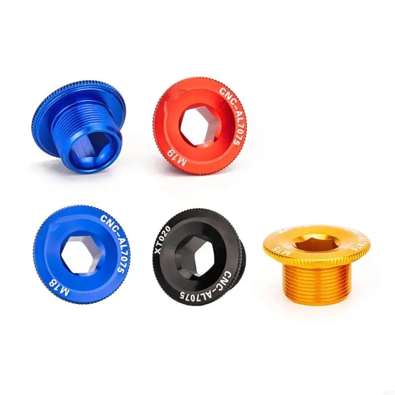 Q84C Bicycles Crank Arm Fixing Bolts Crank Cover Screw Caps Bicycles Crank Bolts, Aluminum Alloy Mountain Bikes Crank Bolts