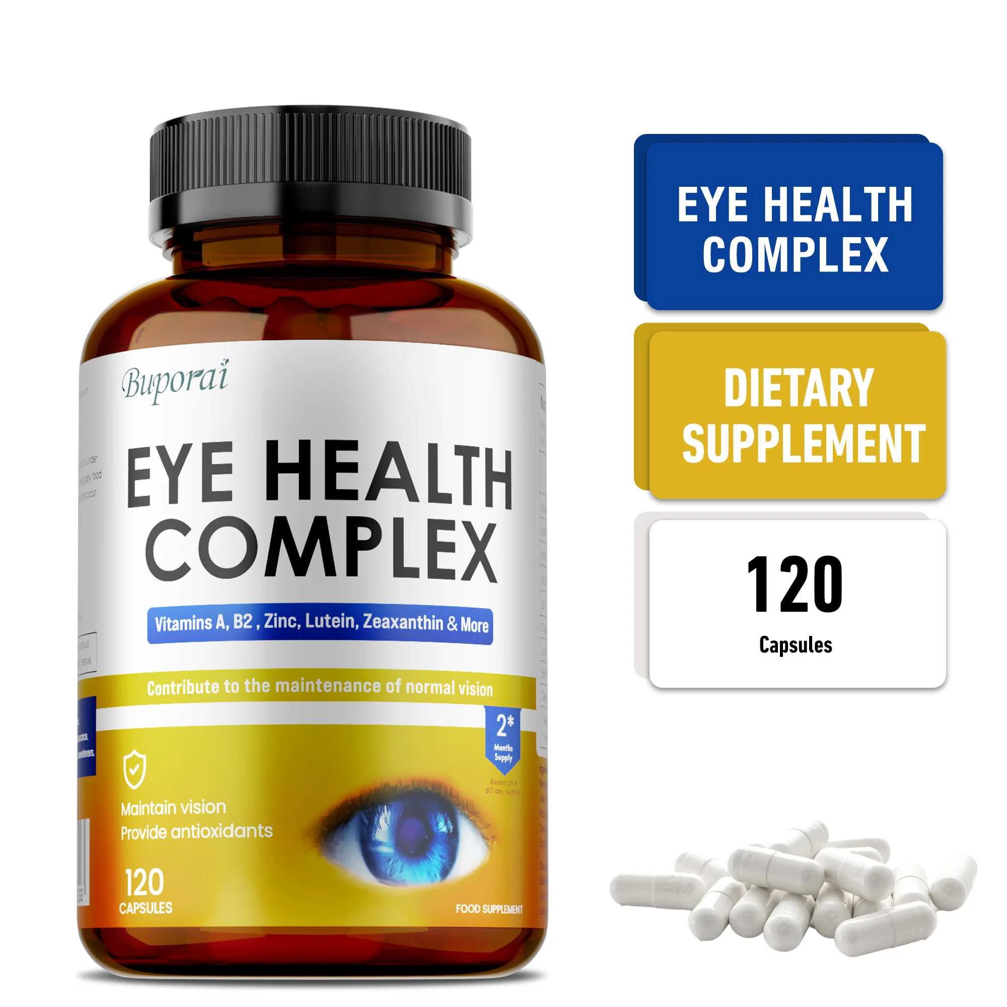 

Eye Health Complex - Antioxidant, Nutrient Absorption, Protect Eye, Relieve Eye Strain, Improve Visual Function, Boosts Immunity