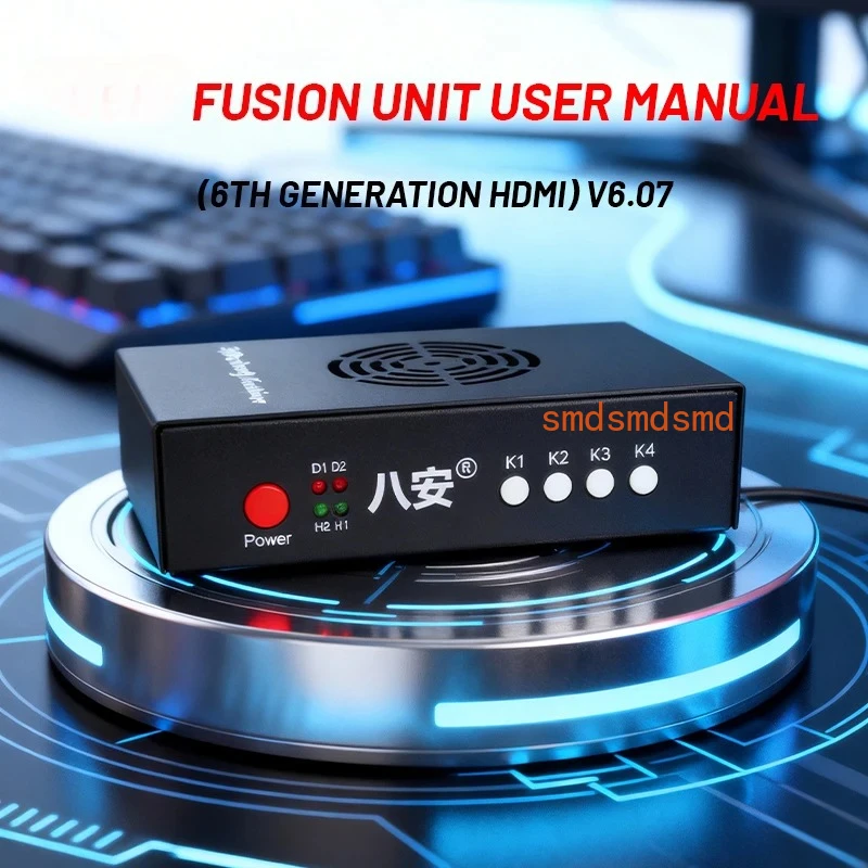 6th Fuser Video Overlay Box HDMI/Display Video Processor Support for 2K144/1K240 DMA Fuser Video Fusion Unit