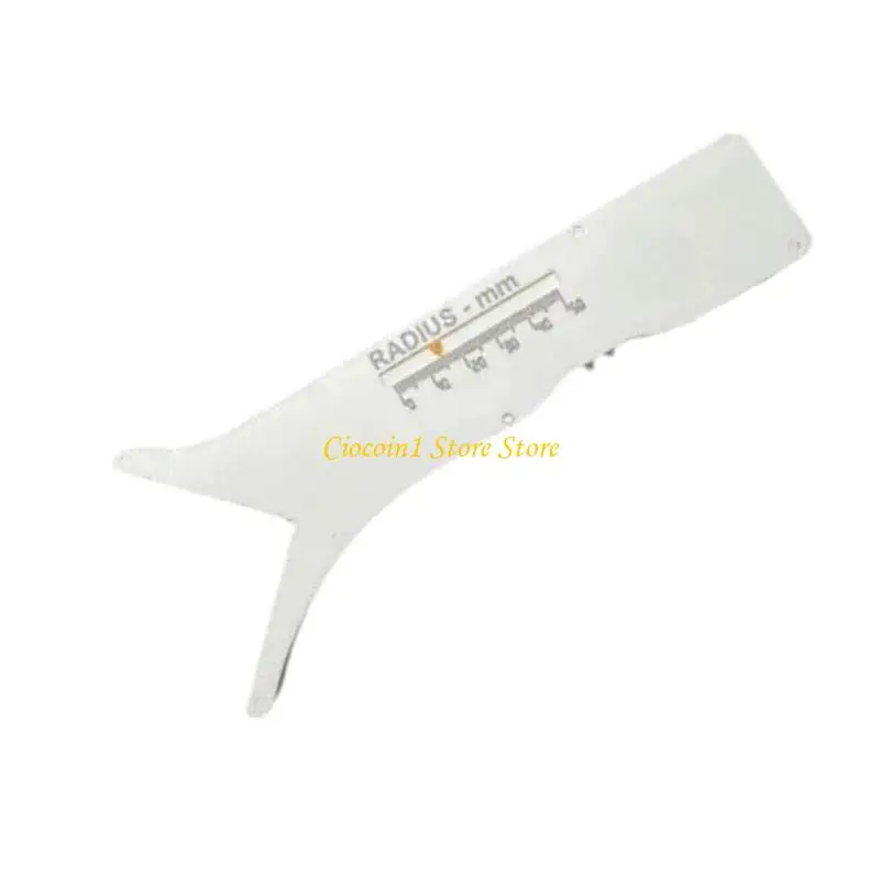 A3PC Sliding Radius Measuring Ruler Multipurpose Radius Gauge Measurement from 0-50mm for Woodworking Drafting