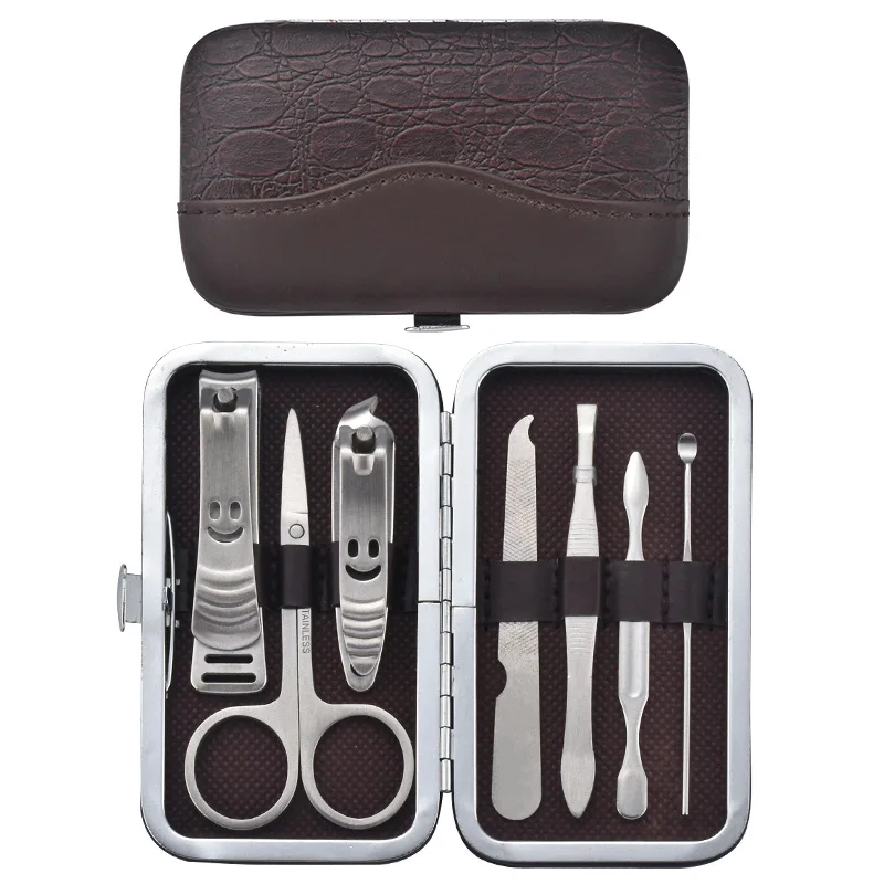 7 Pcs Stainless Steel Nail Tools Clippers Scissors File Pusher Set Manicure Pedicure Kit  Acrylic Nail Kit