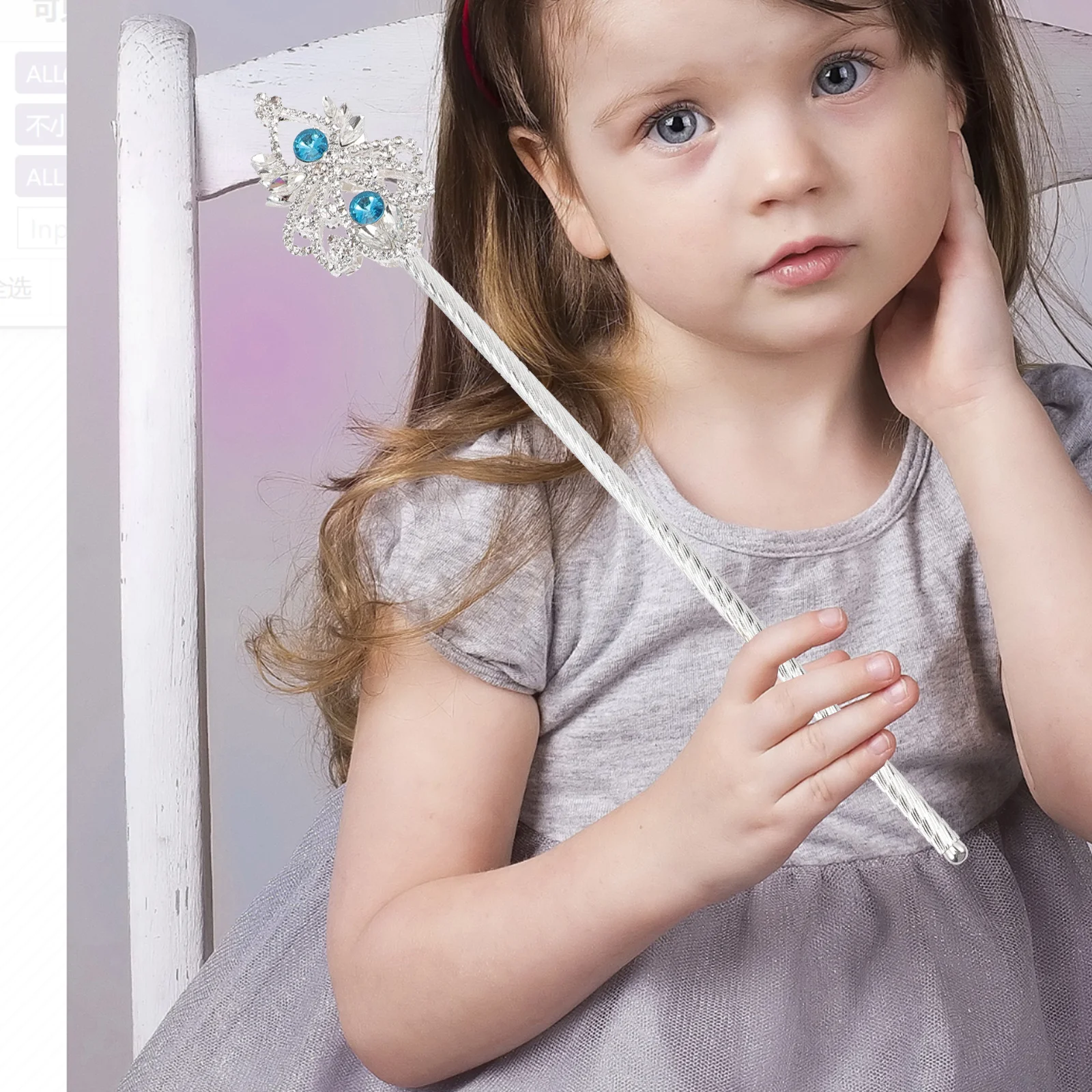 Bastón de disfraz con diamantes de imitación para mujer y niña, bastón para caminar para Cosplay de Halloween, accesorio elegante, juguetes para niña pequeña, bastón para mujer