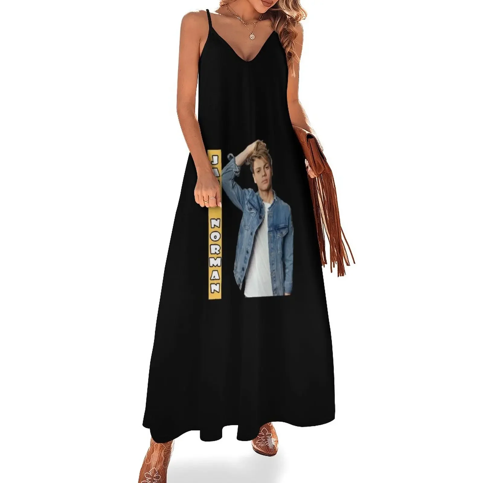 ジェイス・ノーマン Tシャツ ファンへのギフト、男性と女性へのギフト、母の日、父の日のギフト ノースリーブドレス 女性用セクシードレス ドレス