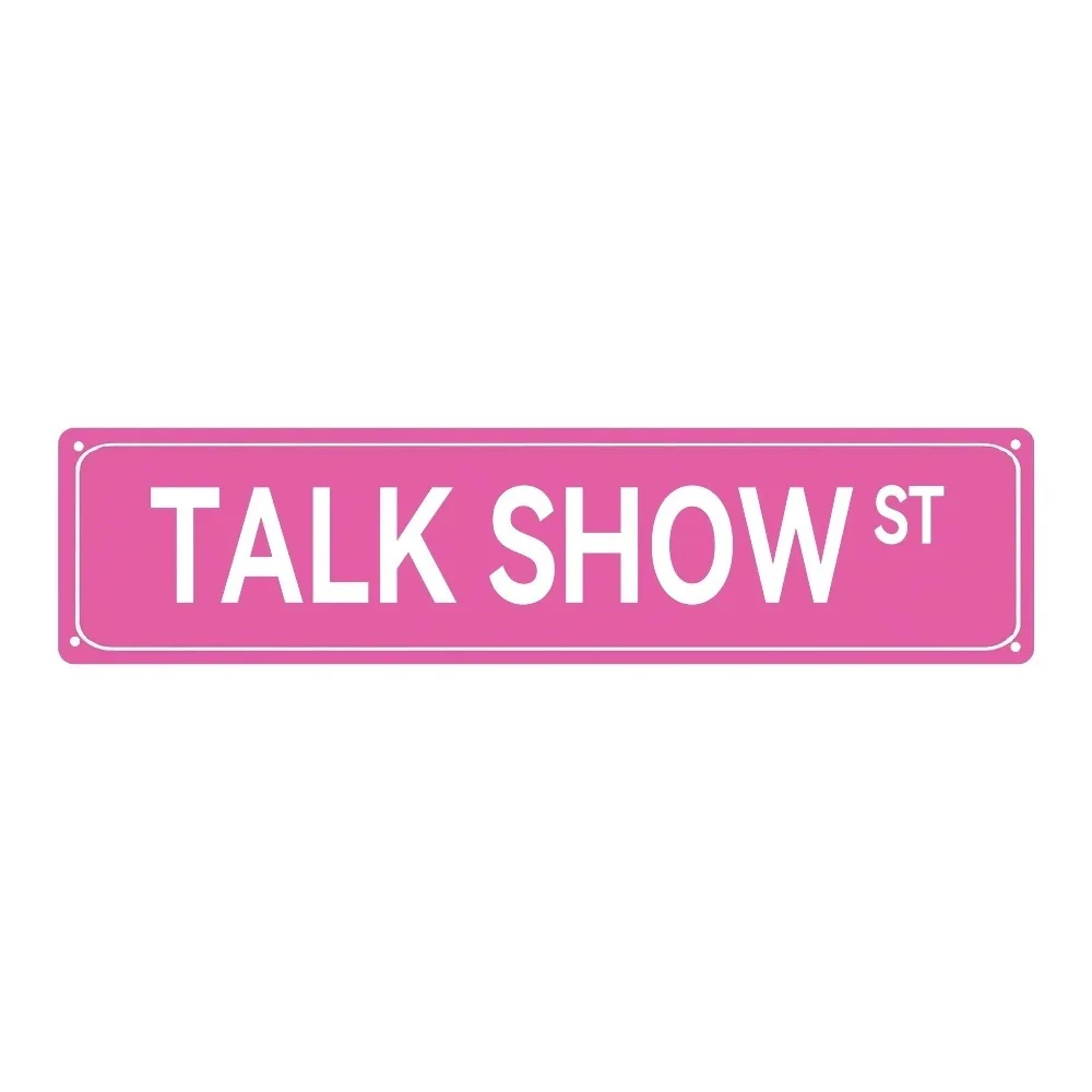 [2D Flat] Bold Pink Street Decor Sign, Media Entertainment Wall Art For Studio & Content Creator Spaces (Only For Decoration)