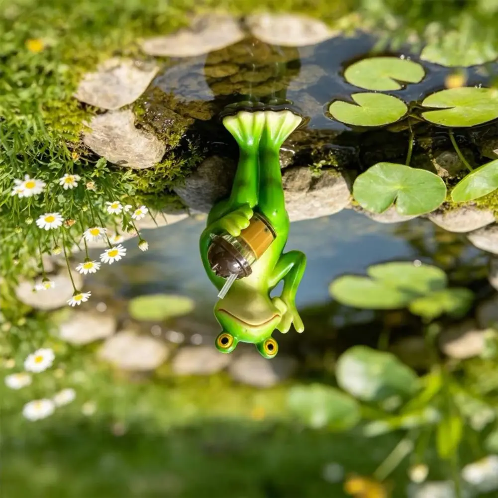 

Resin Frog Decoration Miniature Frog Figurine Plant Pot Decoration Cute Resin Garden Statue Planter Hugger for Flower Yard Lawn