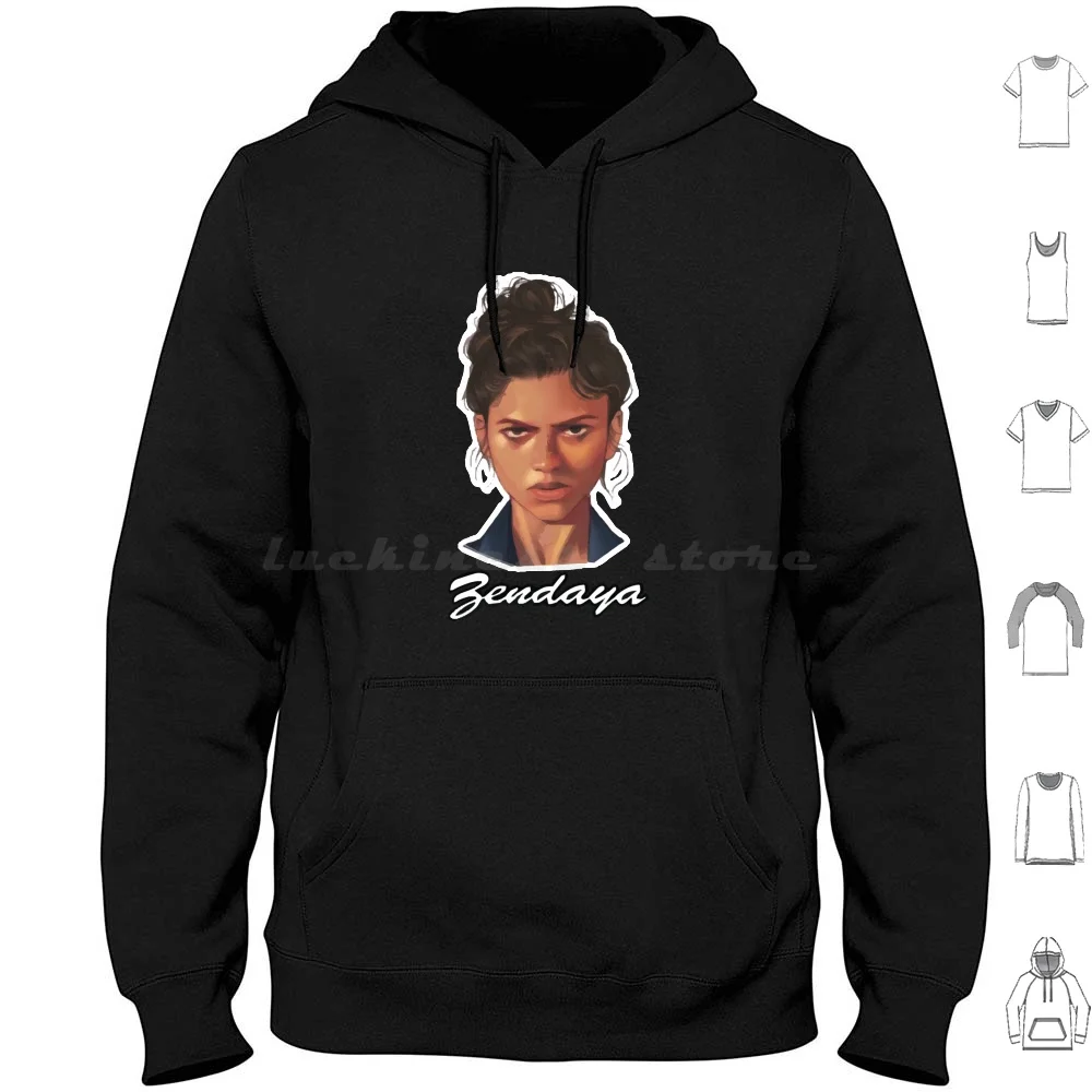 Zendaya Hoodies Long Sleeve Zendaya Celebrity Films Cinema Film American Actor Movie Movies Actress Singer Influencer