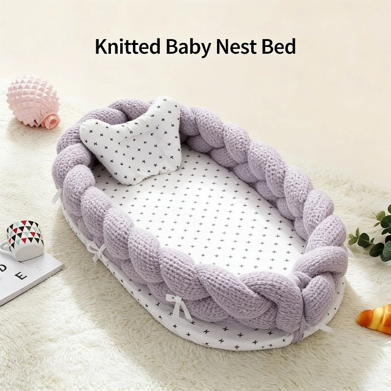 Portable Baby Pillow Bed-in-bed Bionic Removable Baby Nest with 3D Protection