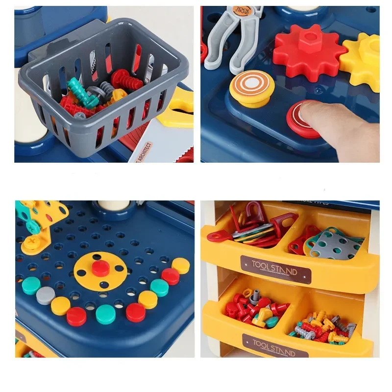 246 pz/set scatola degli attrezzi per bambini simulazione cacciavite trapano elettrico vite kit di attrezzi per bambini Casa da gioco Giocattolo interattivo regalo per bambini