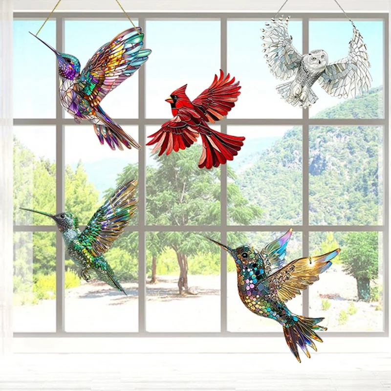 Spirit Birds Acrylic Bird Suncatcher Bird Yifare Spirit Birds Sheremart Ornament For Christmas Tree Hummingbird Suncatcher