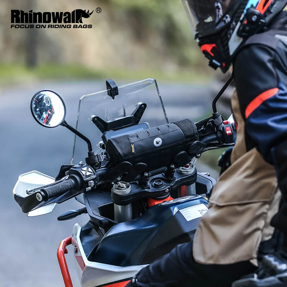 

Rhinowalk Motorcycle Handlebar Bag Waterproof Universal Storage Bag With Molle System For BMW1250ADV KTM890 CF450 Kawasaki