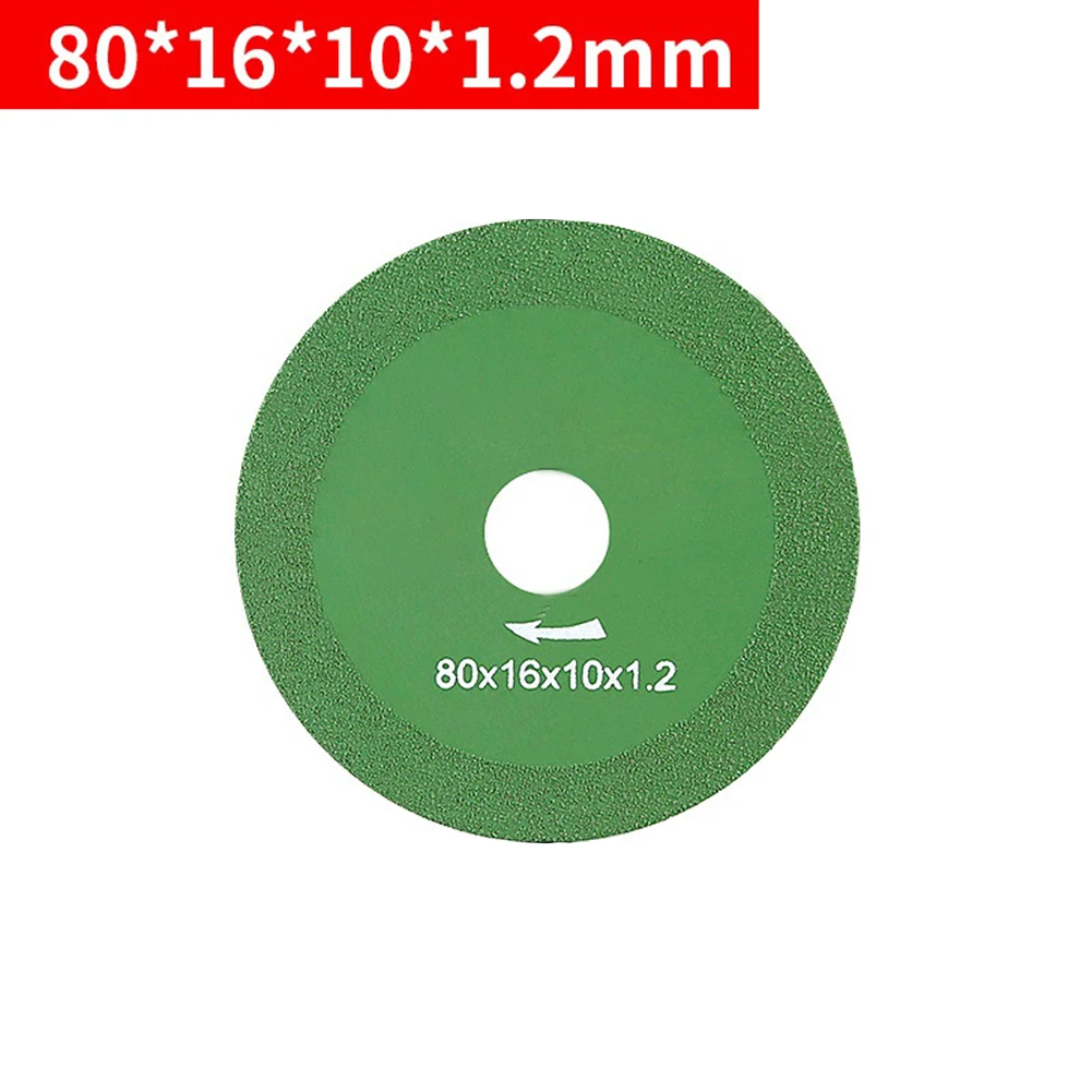 Imagem -03 - Disco de Corte de Vidro Verde para Corte Liso Chanfrar Diamante Aço de Alto Manganês Novo 10 mm 16 mm 60 mm 80 mm