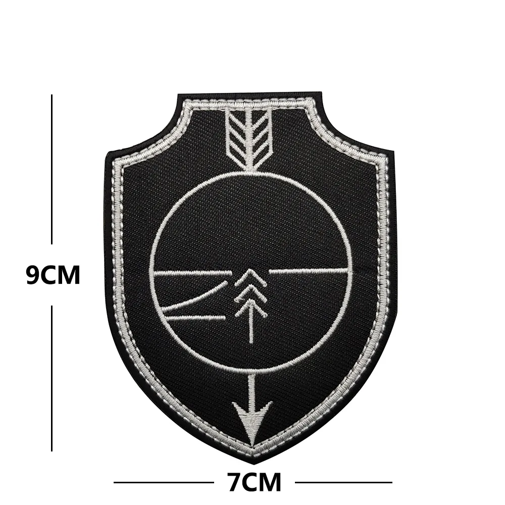 Sniper pvc Embroidered Patches Tactical   Patch Combat Emblem Zombie PVC Rubber Skull Badges For Clothing Cap Bag