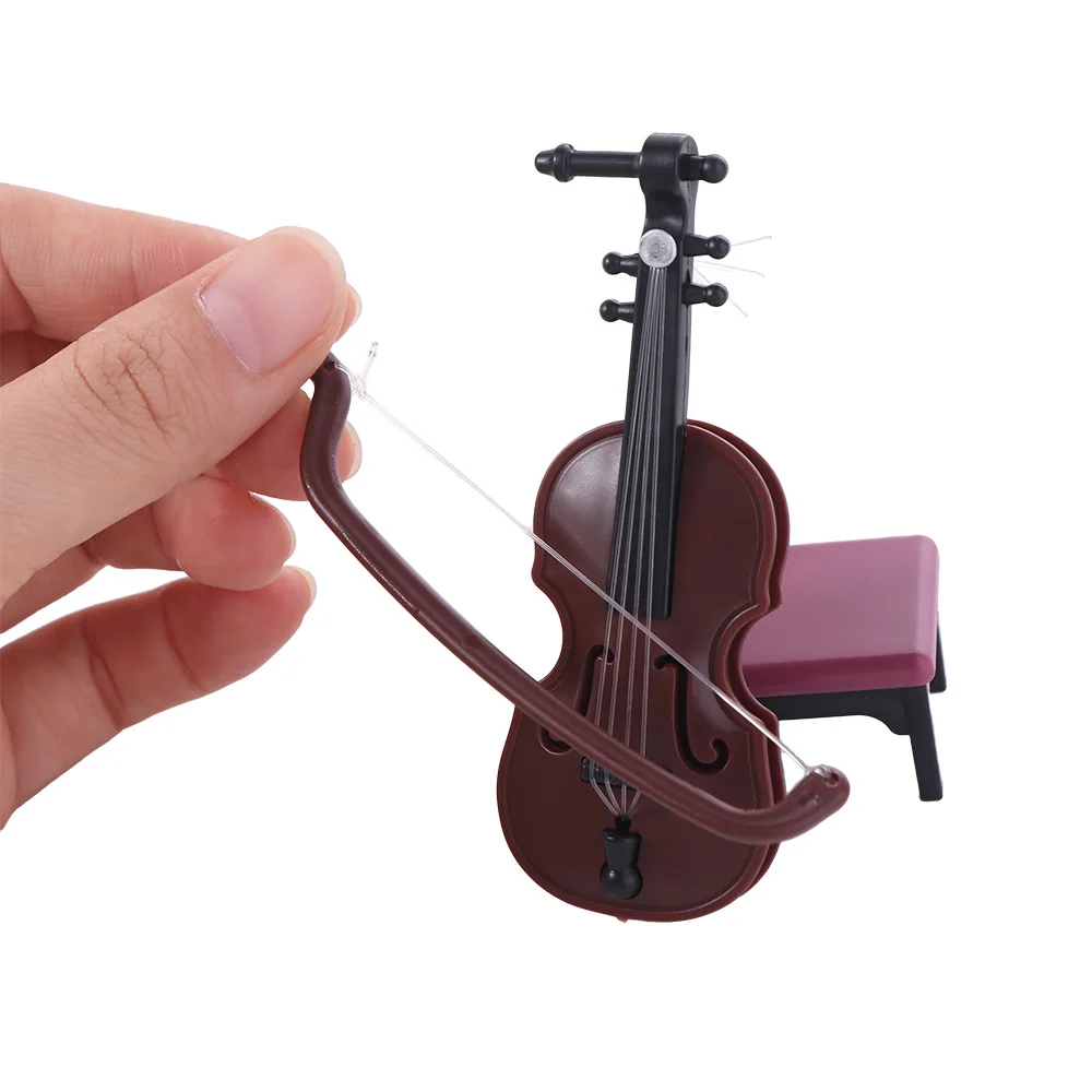 1/12 Schaal Dollhouse Muziekinstrument Trompet Saxofoon Micro Landschap Miniatuur Piano Gitaar Klassieke Scène Decor