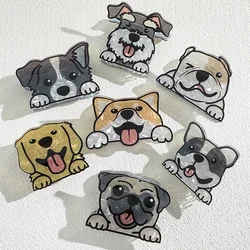 Cartoon Dog Printed Non-slip Ponytail Hair Clip Claw For Women Girls Personality Acrylic Animal Hairpin Accessories Gifts Tool