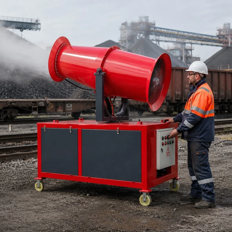 For Open Pit Mine Dust Control Customized Robust Industrial Fog Cannon with Broad Spray Coverage Dust Suppression Cannon