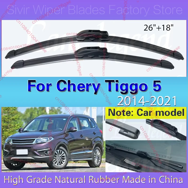 

For Chery Tiggo 5 Grand Tiggo5 DR6 EVO6 2014-2021 Front Windshield Wiper Blades Windscreen Clean Window Car Accessories 26"+18"