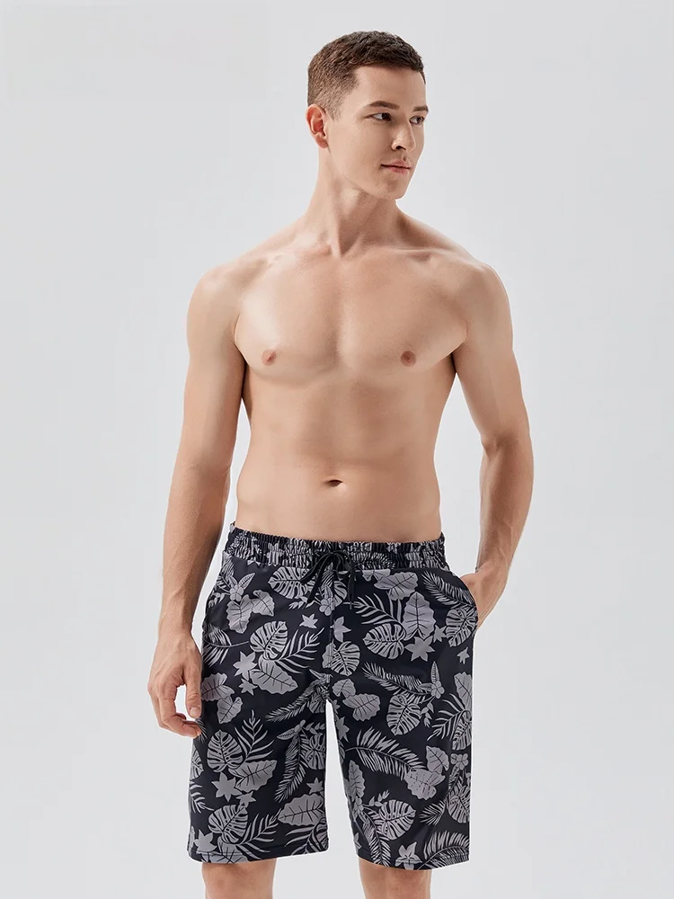 

Мужские пляжные шорты-плавки свободного кроя, быстросохнущие, модные, с принтом, для водных видов спорта, большие размеры, четырехсторонний принт