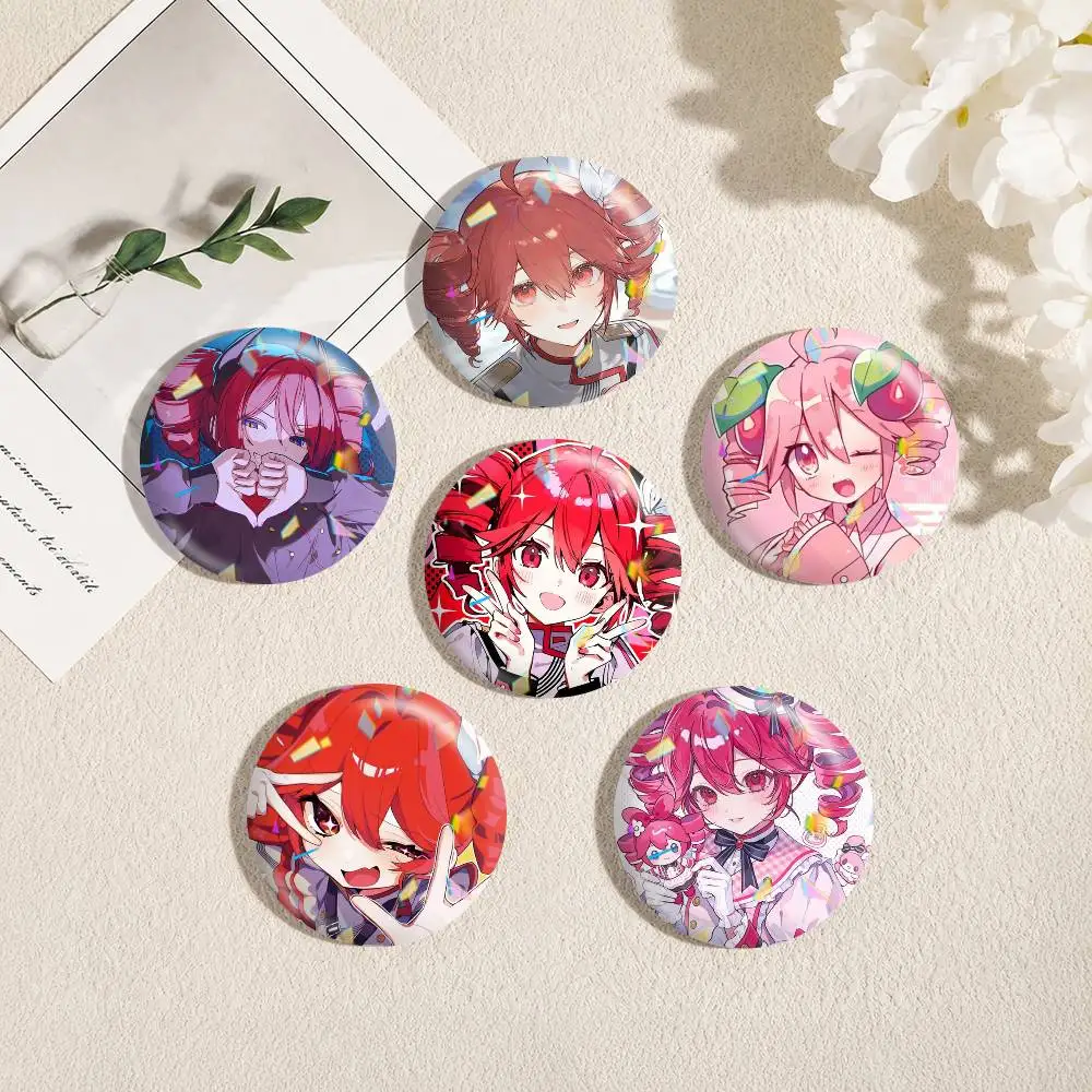 K-Kasane Teto  25 32 44 58 75mm Badges Personalized Round Brooches Pins Accessory Gift