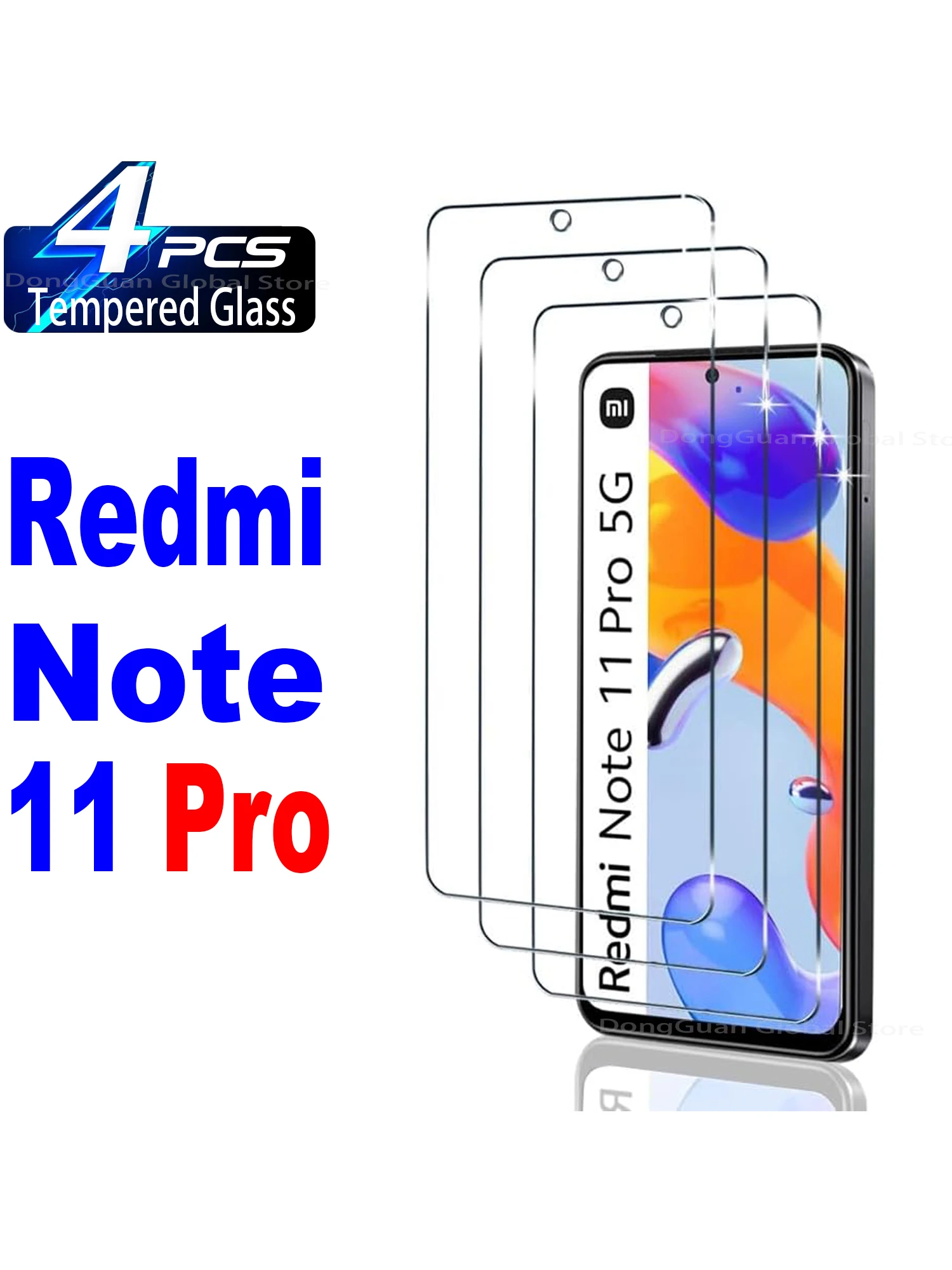 Für Xiaomi Redmi Note 11 Pro 5G 4G Displayschutzfolie aus gehärtetem Glas – Detail 7