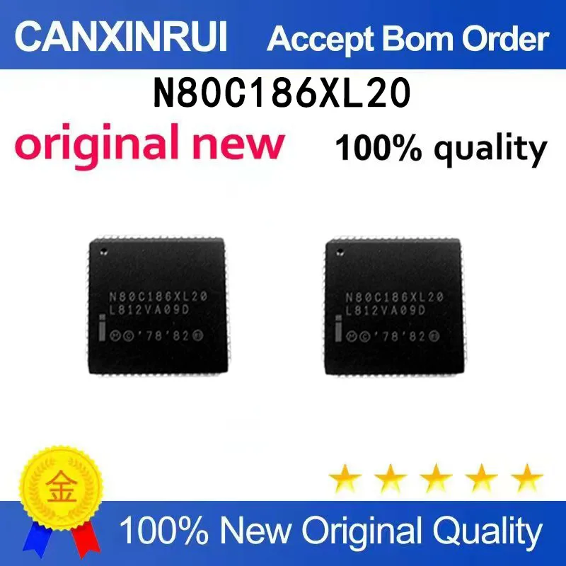 (5pcs-100pcs）Brand new original N80C186XL20 PLCC68 chip in stock