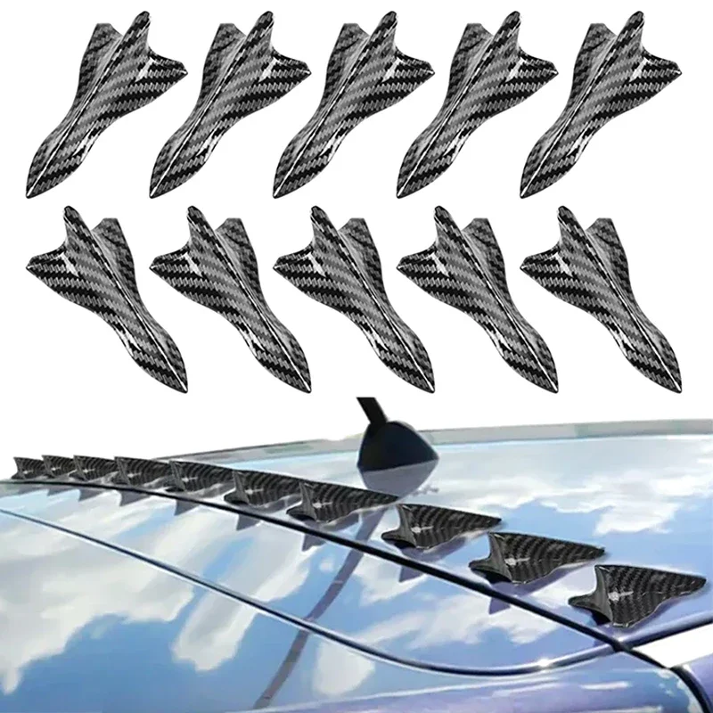 

Universal Rear Roof Shark Fins Spoiler Wing Kit Car Roof Spoiler Bumper Spoiler Shark Fin Diffuser Vortex Generator