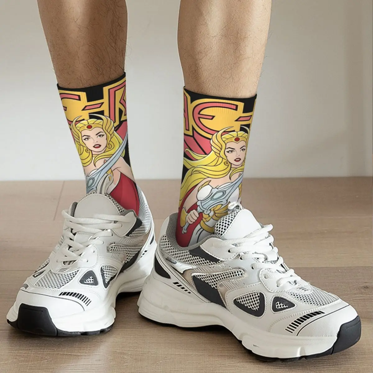 She Ra Princess Of Power Cartoon Socks Harajuku Super Soft Stockings All Season Long Socks for Unisex Valentine's Day Gifts