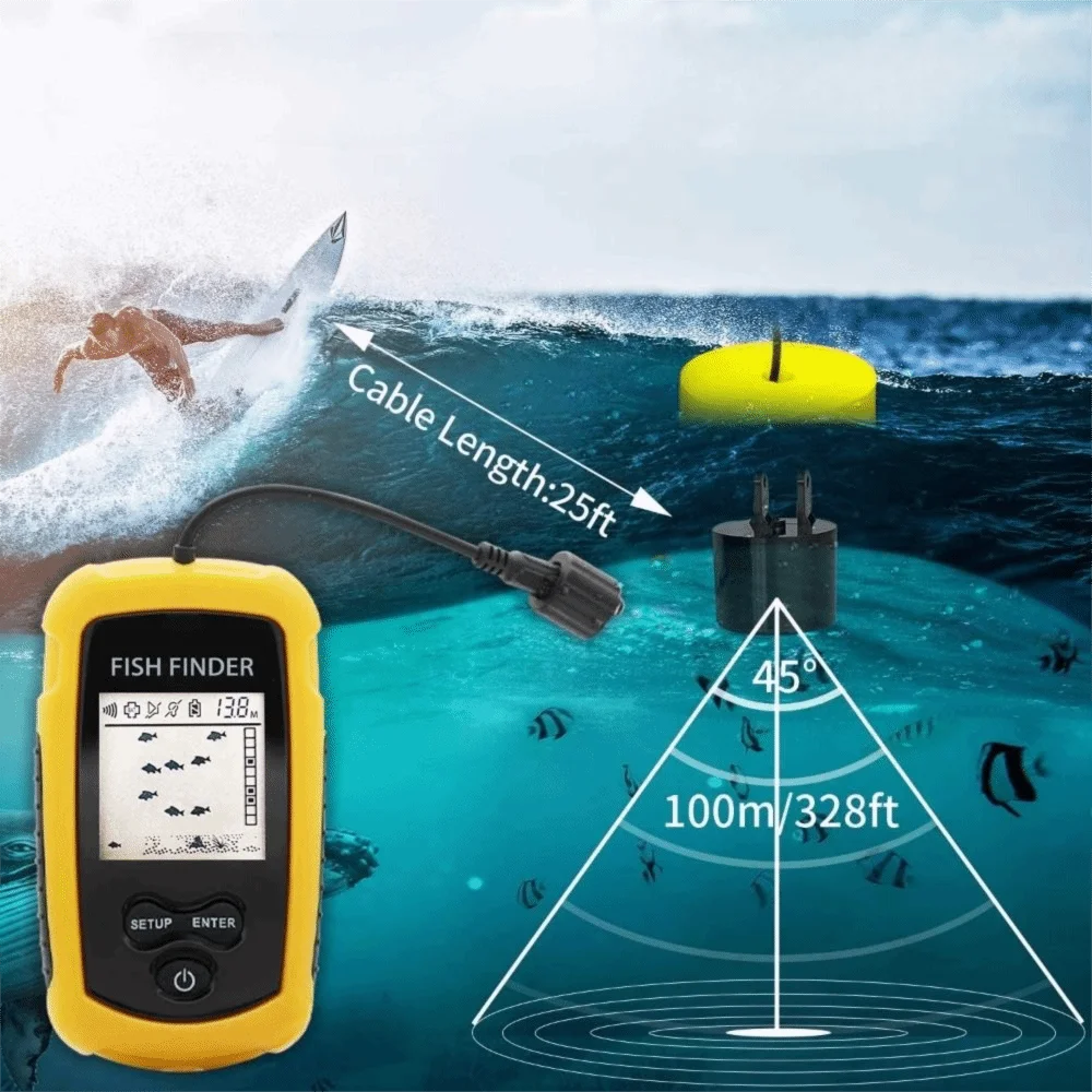 เครื่องหาปลาแบบพกพาพร้อมหน้าจอ - Fish Finder Castable Wireless บทวิจารณ์และราคา