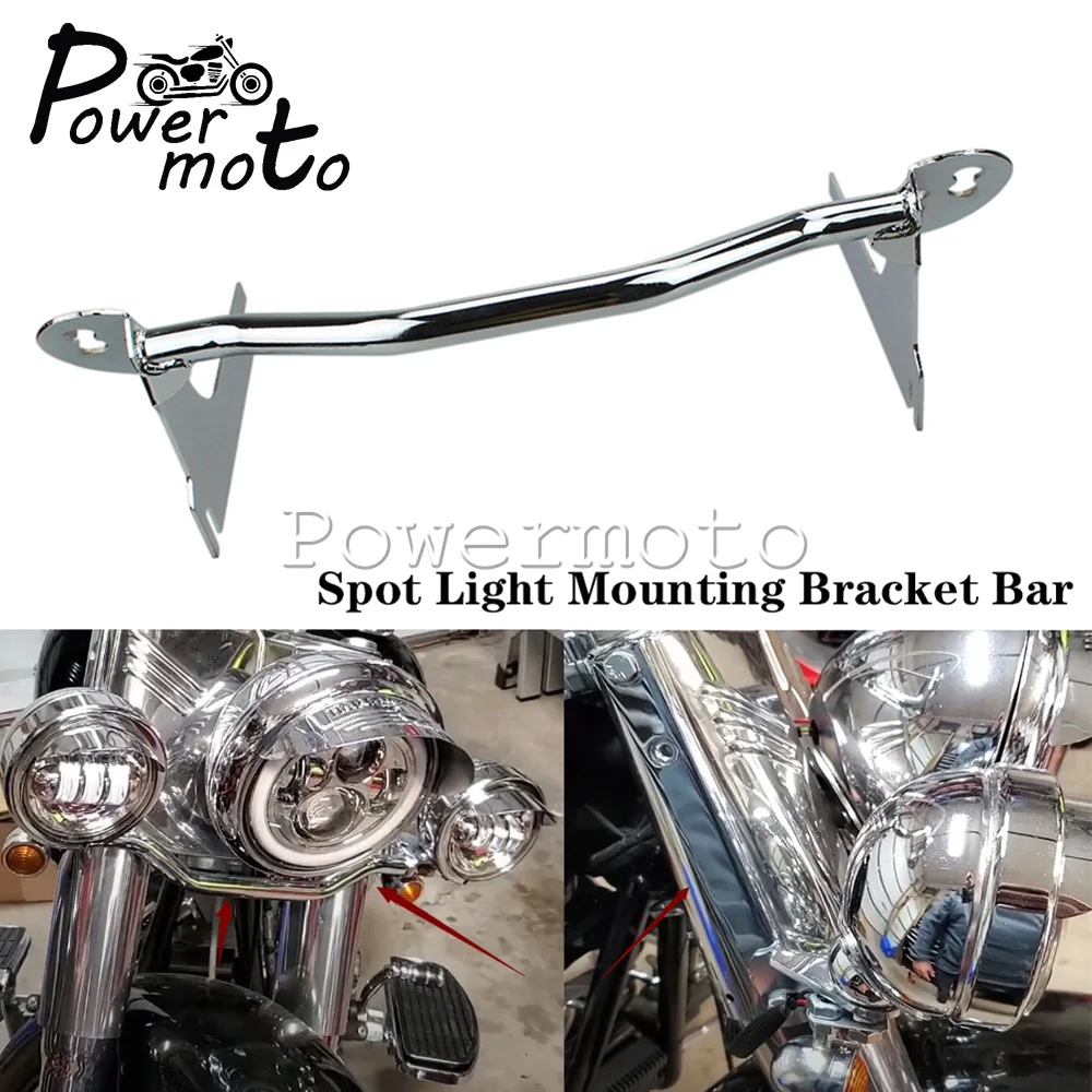 

Motorcycle Front Turn Signals Passing Lamp Light Bar Spot Light Mounting Bracket Bars For Harley Road King FLHR 94-13 68712-94A