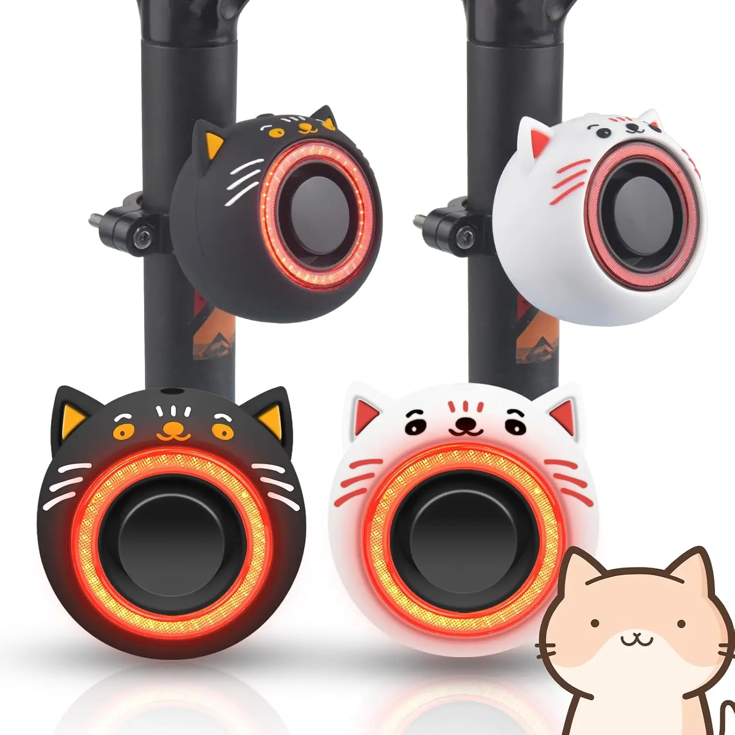 Bicycle Burglar Alarm Taillight Waterproof Smart Auto Brake Sensing Tail Lamp Remote Control USB Charge Bike Rear Light