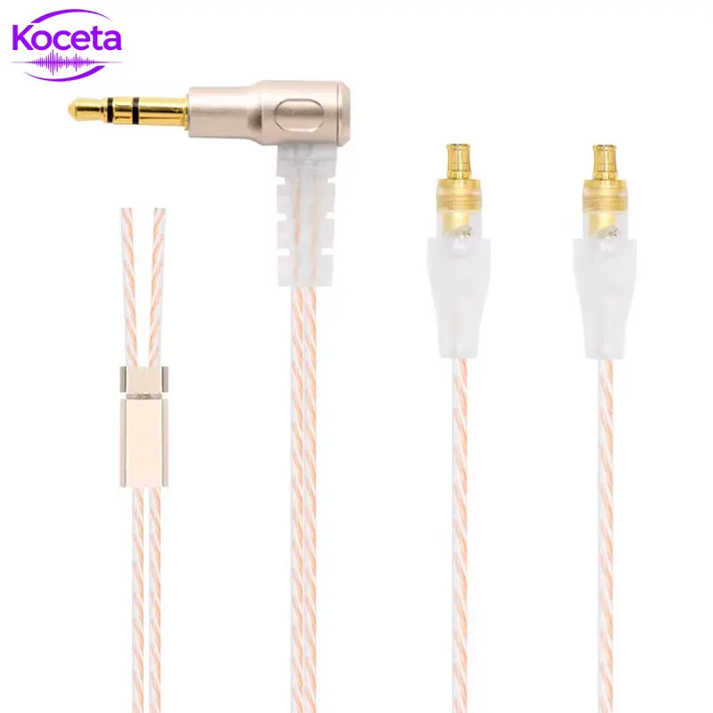 

Посеребренный кабель для наушников Koceta OFC A2DC, улучшенный кабель для гарнитуры 3,5 мм 4,4 мм для Audio Technica MSR7B SR9 ES750 ES950 ES770H