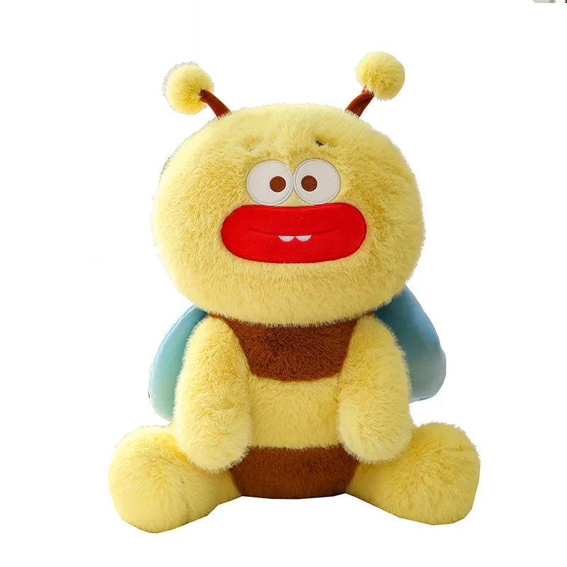 Kawaii peluche carino bambola di pezza per bambini compleanno regalo di Natale brutto carino salsiccia bocca ape peluche cuscino per il sonno premio arcade
