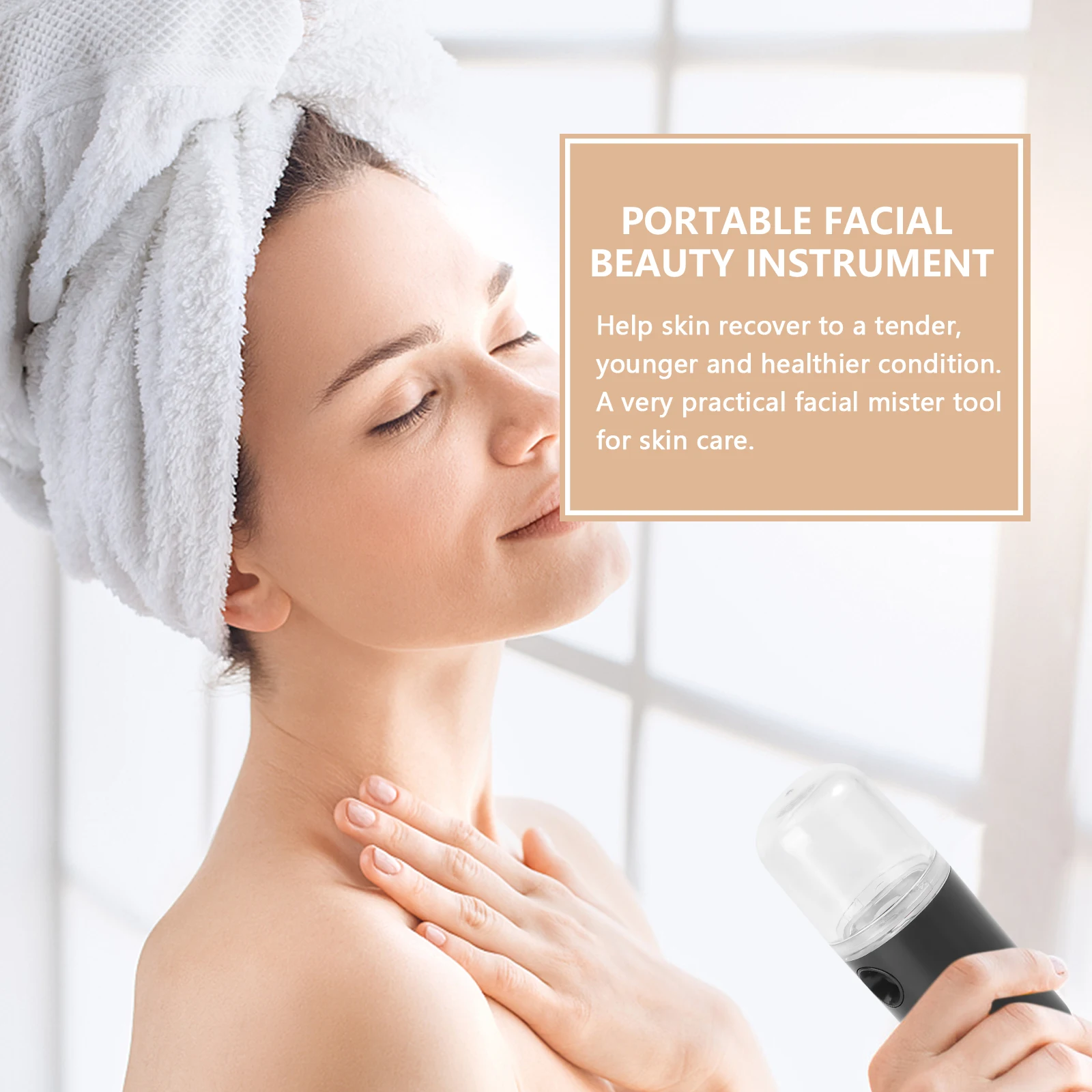 

Portable Facial Humidifier Hydrating Instrument USB Skin Mister Sprayer Beauty Care Tool Moisturizing Device For Home Car Office