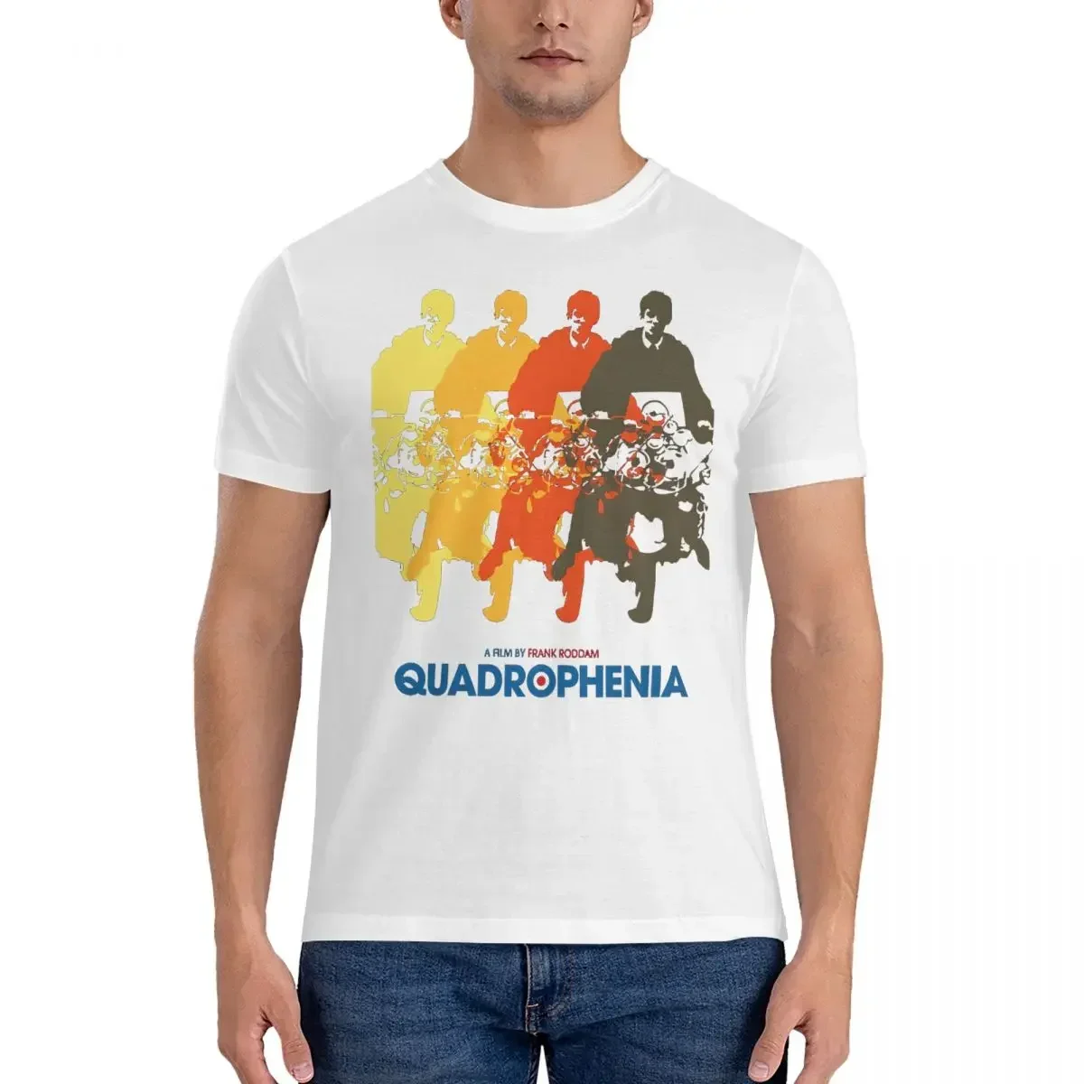 Men T-Shirt Quadrophenia Crazy Cotton Tee Shirt Short Sleeve Lambretta T Shirt Crew Neck Tops Gift Idea 2024 heavyweight fashion