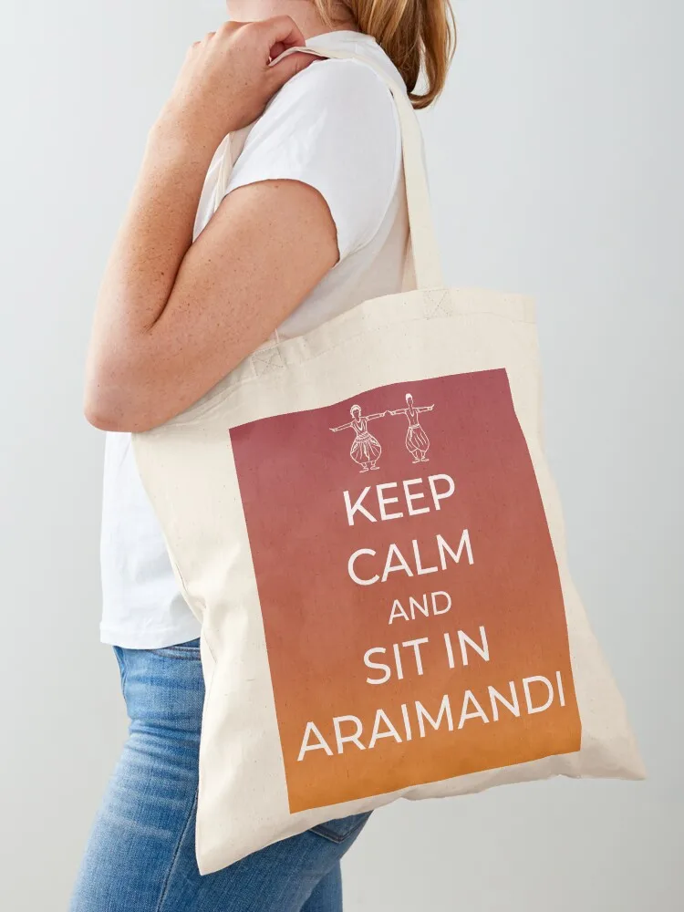 

Keep Calm and Sit in Araimandi (Color) Tote Bag canvas tote handbag Custom bag shopper bag women