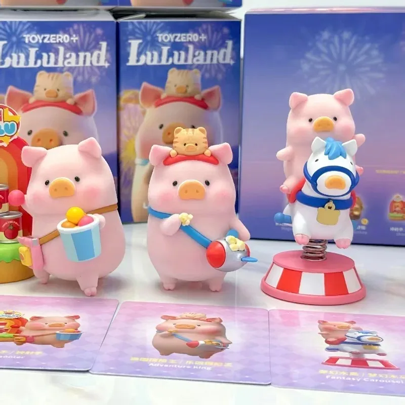 En Stock TOYZERO LuLu el cerdito LuLuLand caja ciega juguetes muñeca LuLu caja misteriosa payaso cerdo modelo fantasía carrusel regalos Juguetes