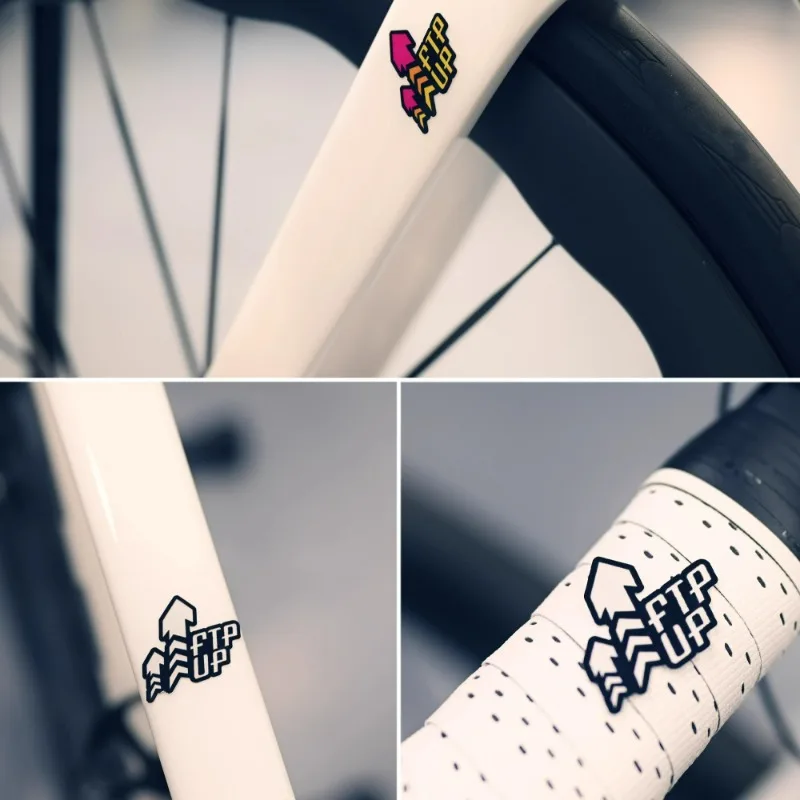 

1pc 2D Flat Set of 2 FTP UP Road Bike Stickers, Durable PVC Vinyl Decal for Mountain Bike & Road Bike Frame Handlebar
