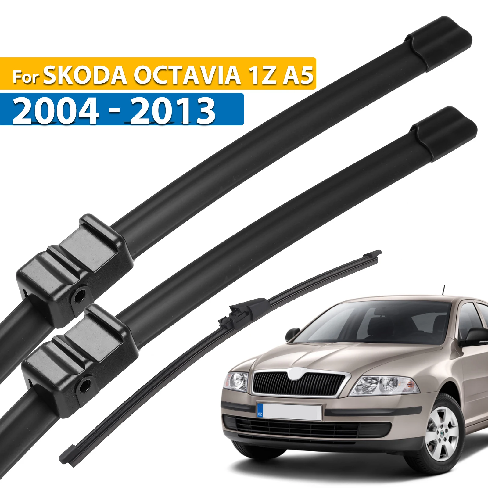Pióra wycieraczek przednich i tylnych Erick's do Skody Octavia A5 1Z 2004 - 2011 Combi & Hatchback Szyba przednia 24"+19"+16"