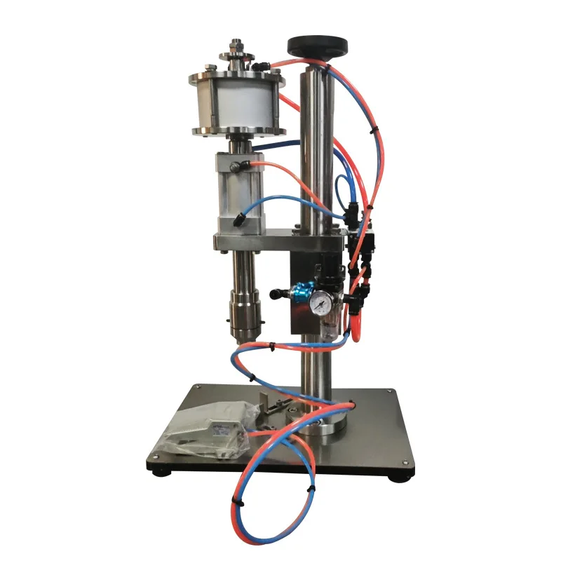 

can sealing machine Air melt glue can sealing Aluminum can Grab cap Rolling machine Platform plate pneumatic capping machine